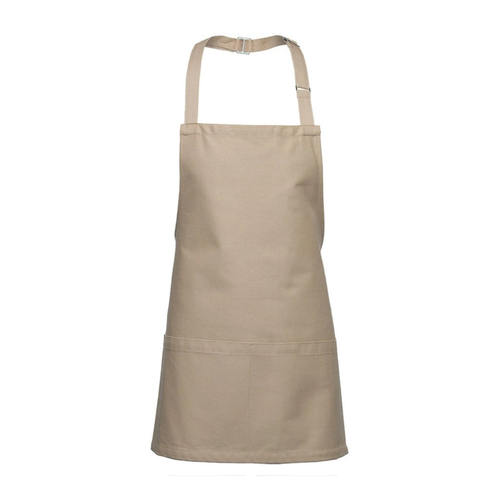 Bäckerschürze für Verkäuferinnen, Beige, Vorderansicht