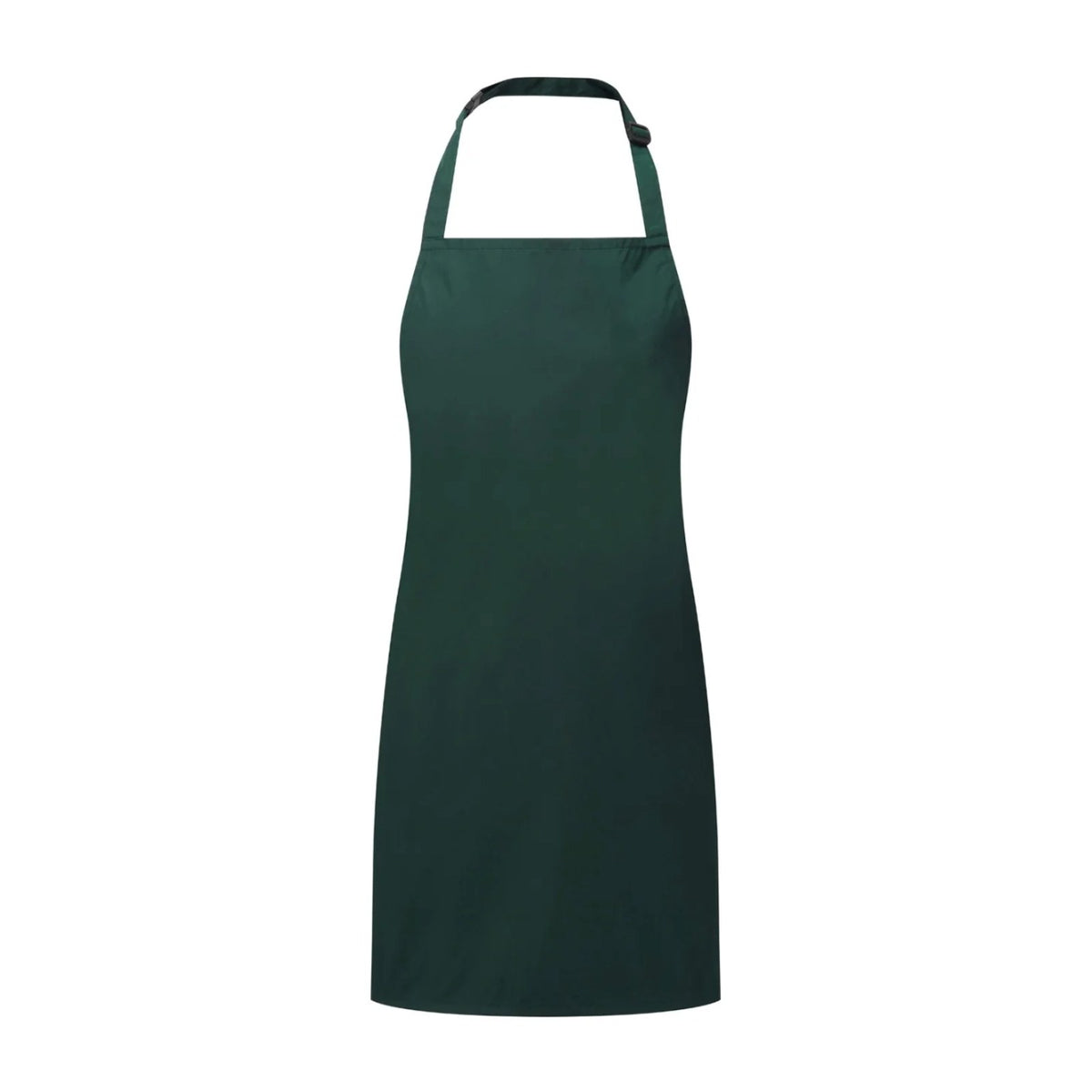 Tablier vert pour la maternelle, vert bouteille, de face