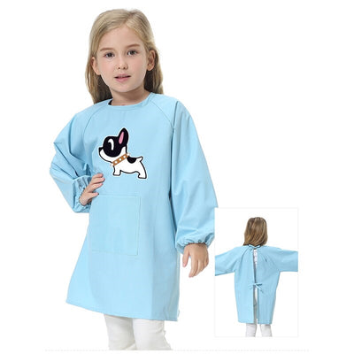 Tablier d'École Fille Bleu Clair