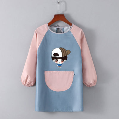 Tablier Ecole Garçon Bleu & Rose