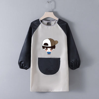 Tablier Ecole Garçon Gris & Noir