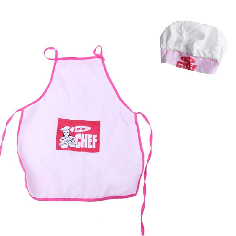 Tablier et Toque Petit Chef Rose