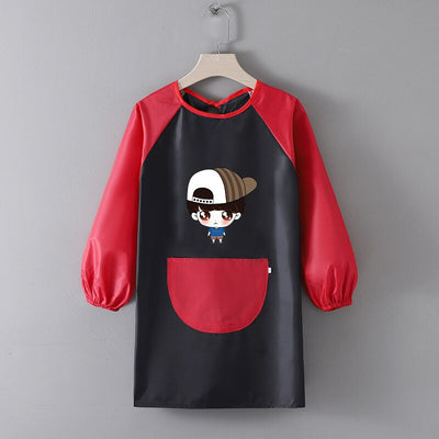 Tablier Ecole Garçon Noir & Rouge