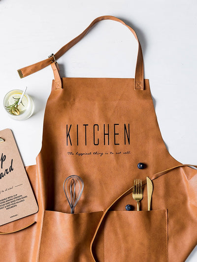 Tablier Cuisine Cuir Zoom