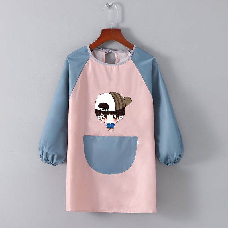 Tablier Ecole Garçon Rose & Bleu