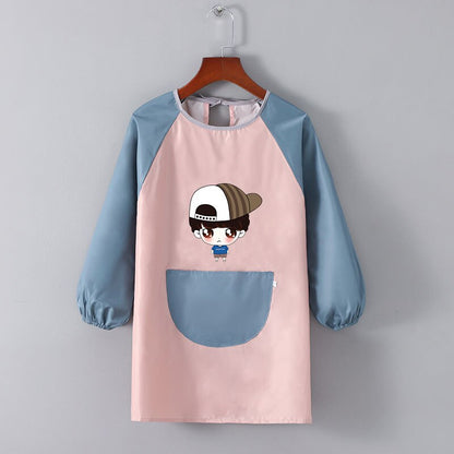 Tablier Ecole Garçon Rose & Bleu