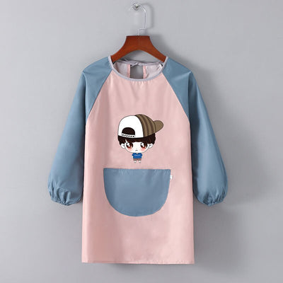 Tablier Ecole Garçon Rose & Bleu