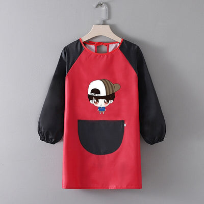 Tablier Ecole Garçon Rouge & Noir