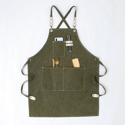 Tablier de Cuisine Homme Professionnel Kaki