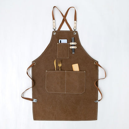 Tablier de Cuisine Homme Professionnel Marron