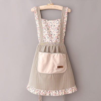 Tablier de Cuisine Femme Vintage Vert