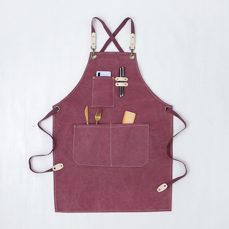 Tablier de Cuisine Homme Professionnel Violet