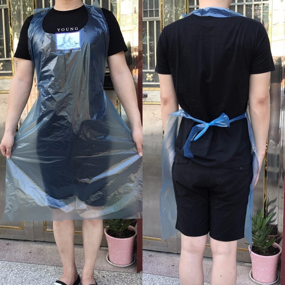 Tablier en Plastique Bleu Model