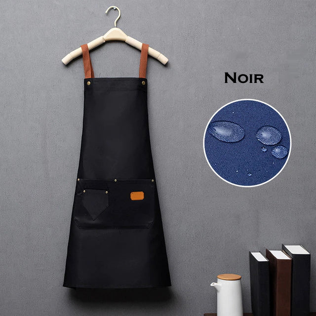 Lot De 18 Tabliers De Chef Noirs Unisexes - 2 Poches, Taille Réglable - Coton - Dimensions 63x78cm - Pour Cuisine, Jardinage, Barbecue