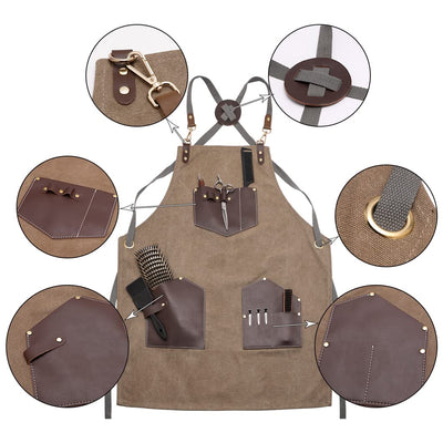 Tablier Barbier Marron