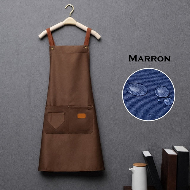 Tablier de Cuisine Personnalisable Marron
