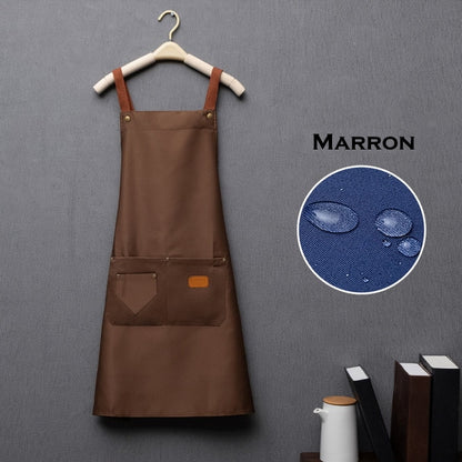Tablier de Cuisine Personnalisable Marron
