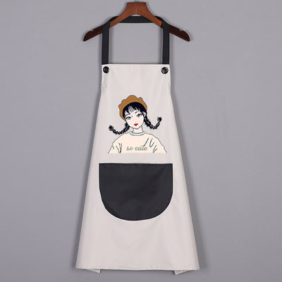 Tablier de Cuisine Femme Original Blanc Noir