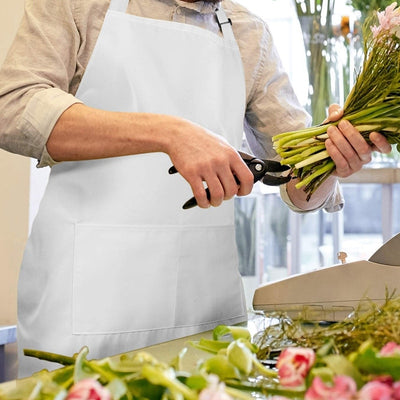 Tablier de Cuisine Blanc Fleuriste