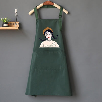 Tablier de Cuisine Femme Original Vert