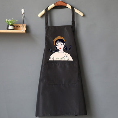 Tablier de Cuisine Femme Original Noir
