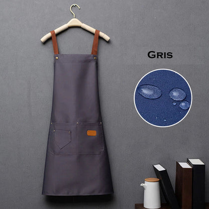 Tablier de Cuisine Personnalisable Gris