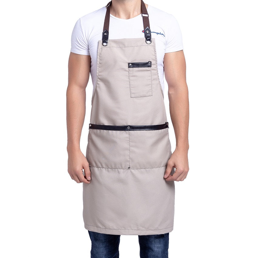 Tablier Homme Cuisine Gris