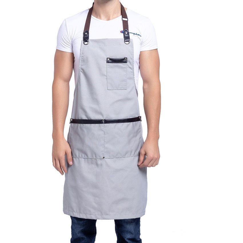 Tablier Homme Cuisine Gris Pâle