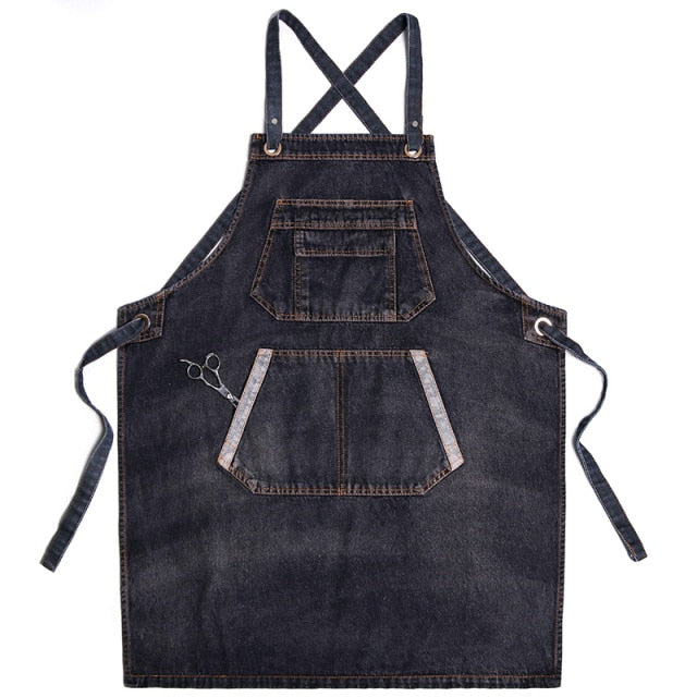 Tablier en Jean Délavé