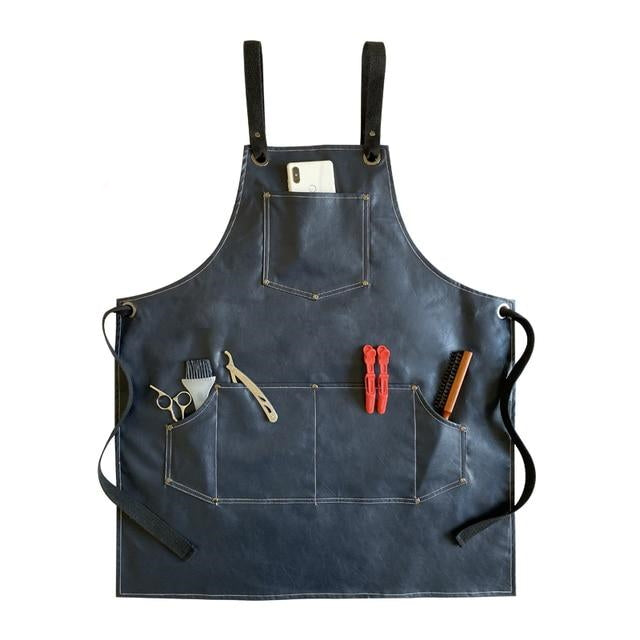 Tablier Cuir Homme Bleu