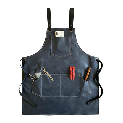 Tablier Cuir Homme Bleu