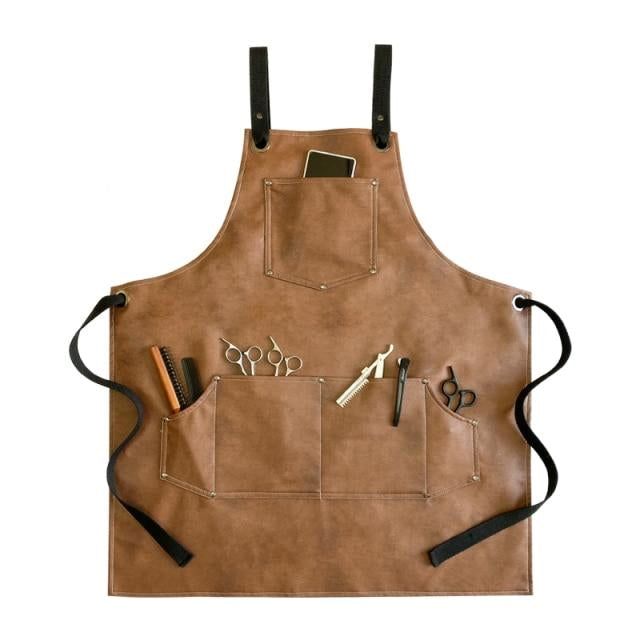 Tablier Cuir Homme Marron