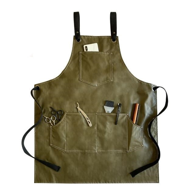 Tablier Cuir Homme Vert