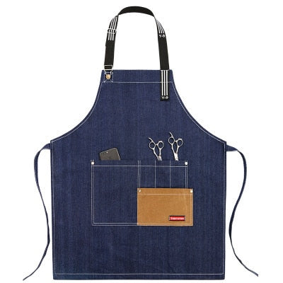Tablier de Coiffeur Bleu Marine