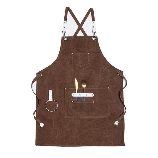 Tablier de Cuisine Barbecue Marron