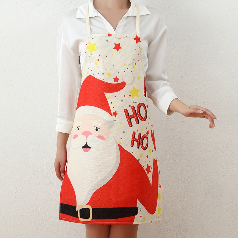 Tablier de Cuisine Femme Noel Porté