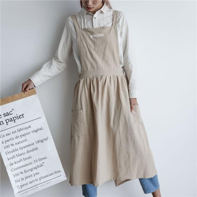 Tablier de Cuisine Japonais Beige