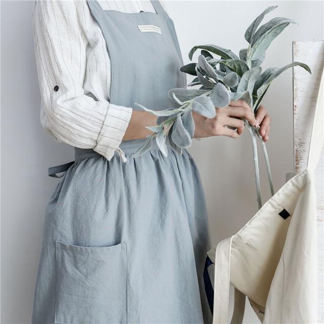 Tablier de Cuisine Japonais Bleu Clair