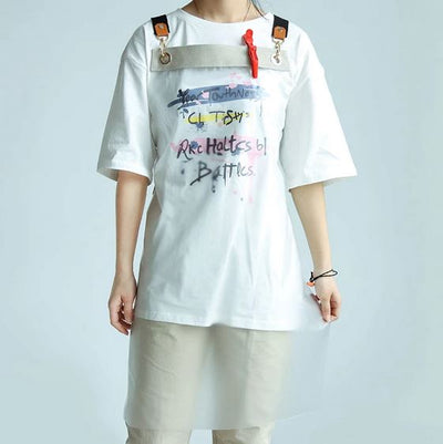 Tablier de Peinture Sans Manche Blanc