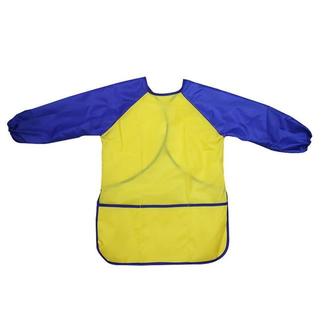 Tablier Enfant Peinture Jaune et Bleu Foncé 