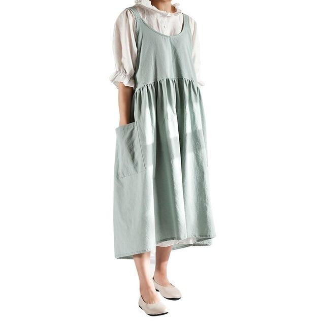 Tablier Japonais en Lin Vert Clair