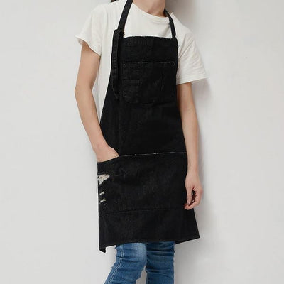 Tablier Jean Femme Noir