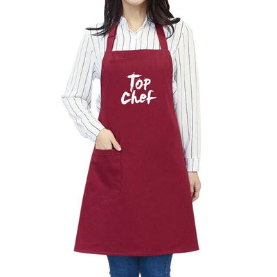 Tablier Top Chef Rouge Bordeaux