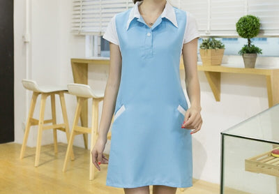 Tablier de Menage Bleu