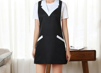 Blouse Tablier Femme Noir